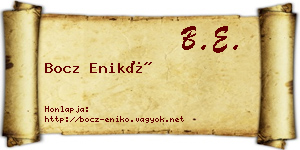 Bocz Enikő névjegykártya
